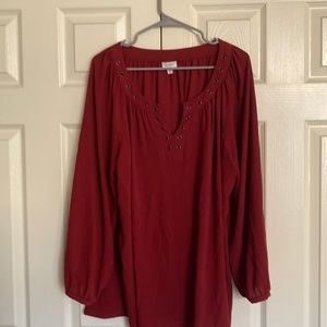 Beautiful plus size blouse Rust color 22/24 great for work